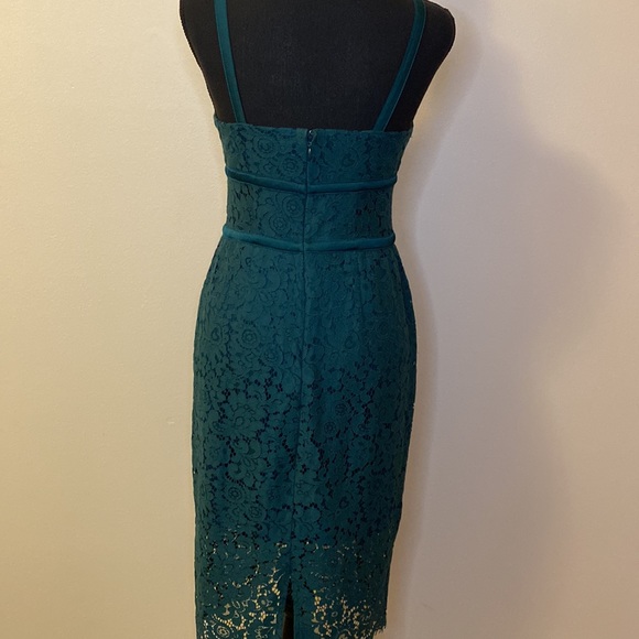 Express Emerald Green Lace Cocktail Dress - Picture 5 of 7